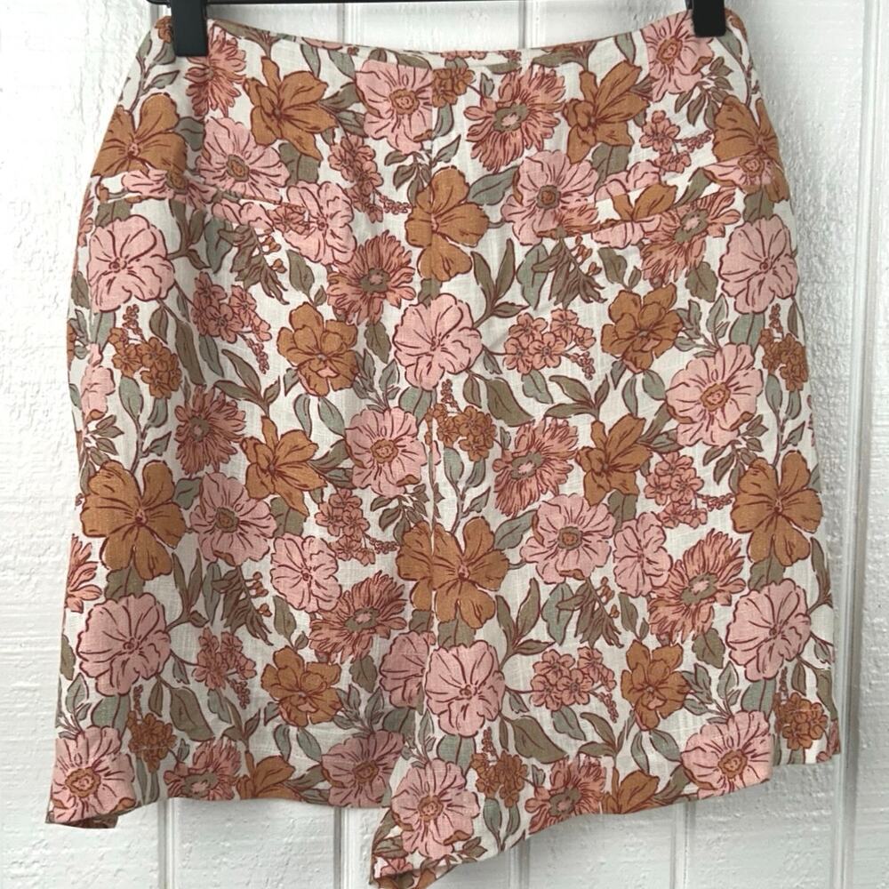 Showpo Amalie Lorete Floral Linen Shorts High Waist Summer Women 14 - Picture 7 of 8